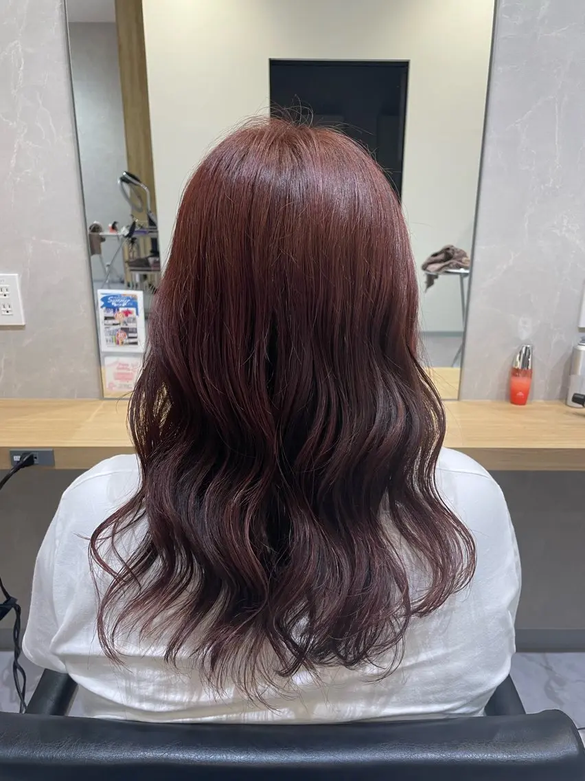 セミロング カラー ハイトーンカラー 縮毛矯正/ジャックのヘアスタイル