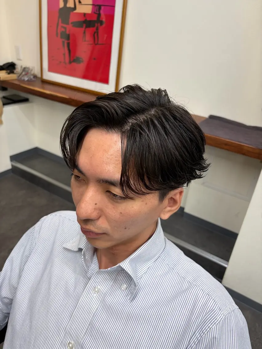 ミディアム カット パーマ 宮本 涼太郎のヘアスタイル