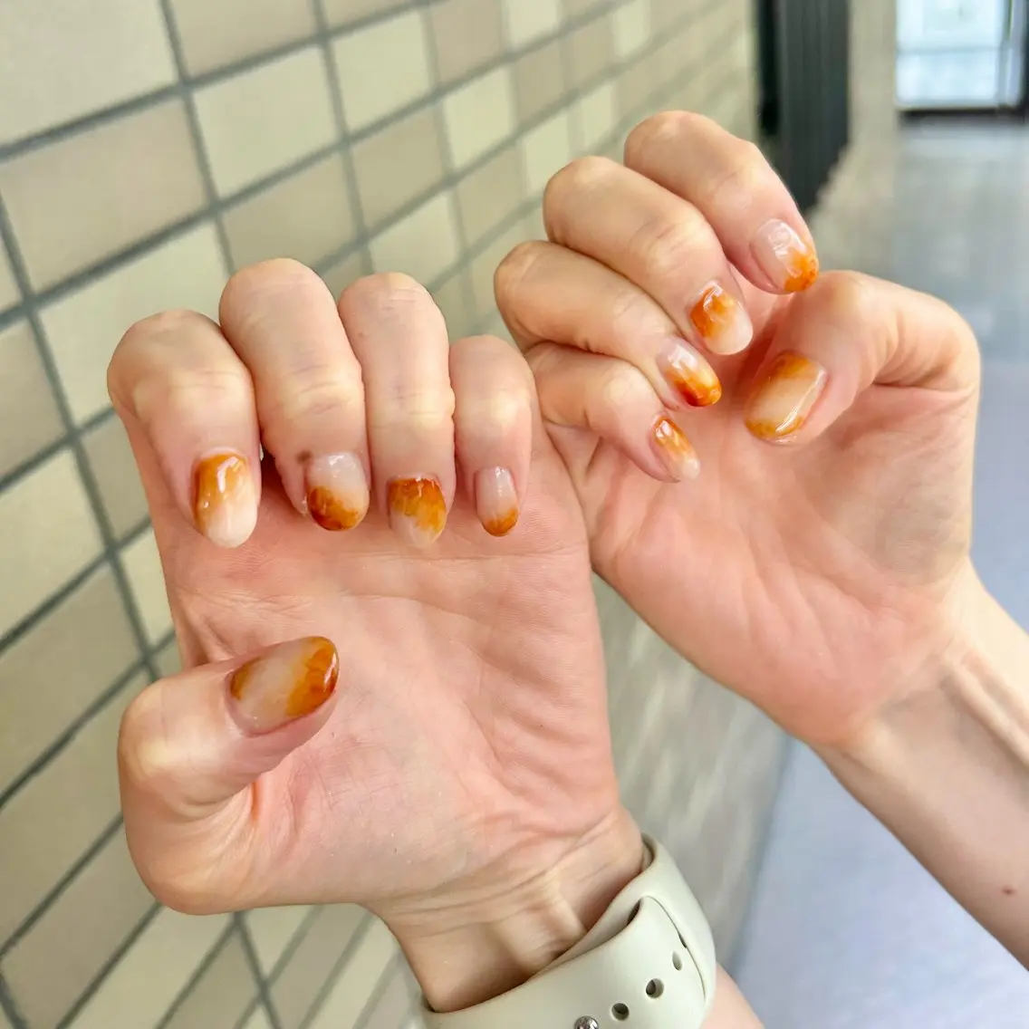 ネイル 持ち込み ニュアンスネイル 大竹 里佳のネイルデザイン