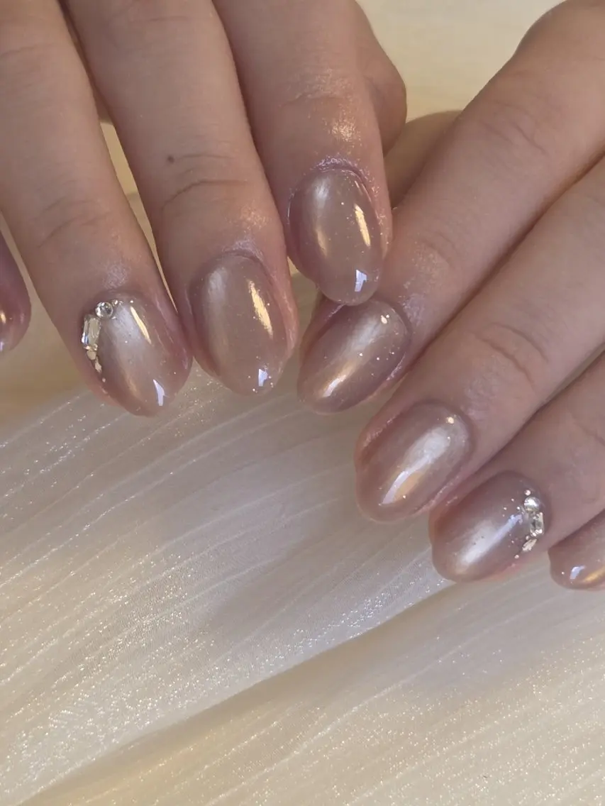 ネイル フラッシュネイル ジェルネイル ゴールド 氷ネイル・うるうるネイル キラキラネイル ハンドネイル LadyNail Kiyoka/大名のネイルデザイン