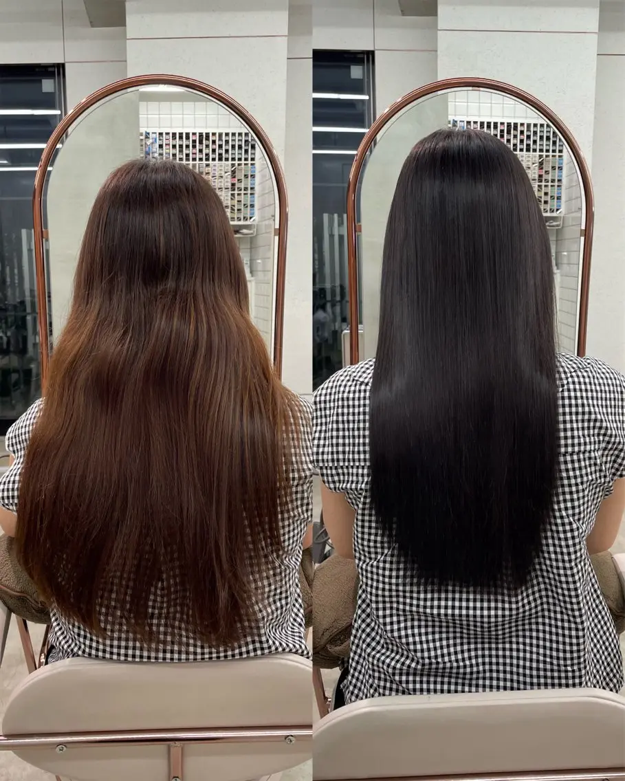 ロング カラー 髪質改善 カット ヘアカラー 鶴井 美空のヘアスタイル