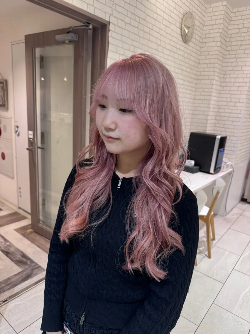 ロング カラー ブリーチ ヘアカラー 1日1名様予約可能 斎藤相慶のヘアスタイル