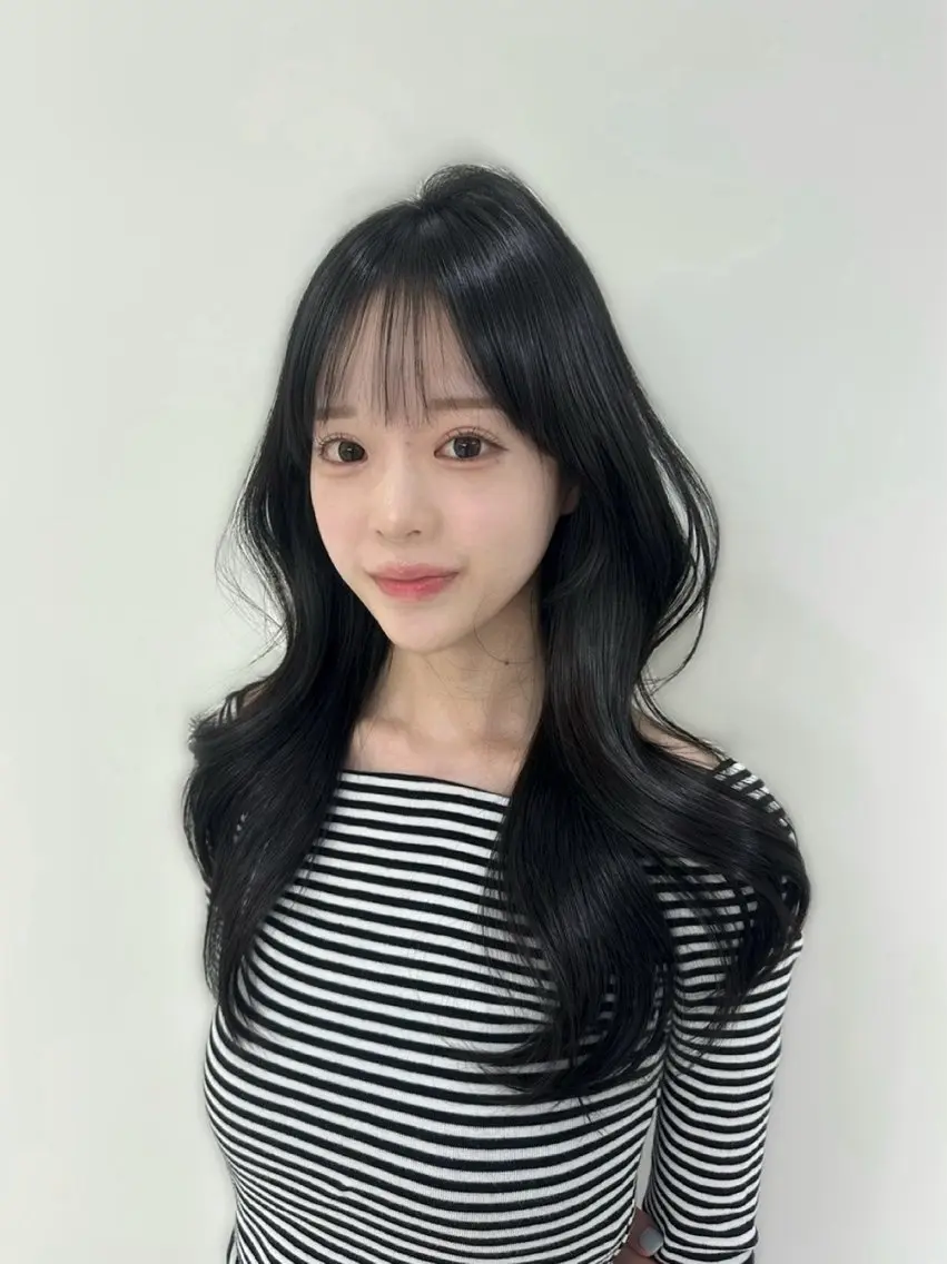 ロング 韓国風ヘア レイヤーカット カット ヘアカラー トリートメント Sayaka🩶 / 天王寺/韓国レイヤーのヘアスタイル
