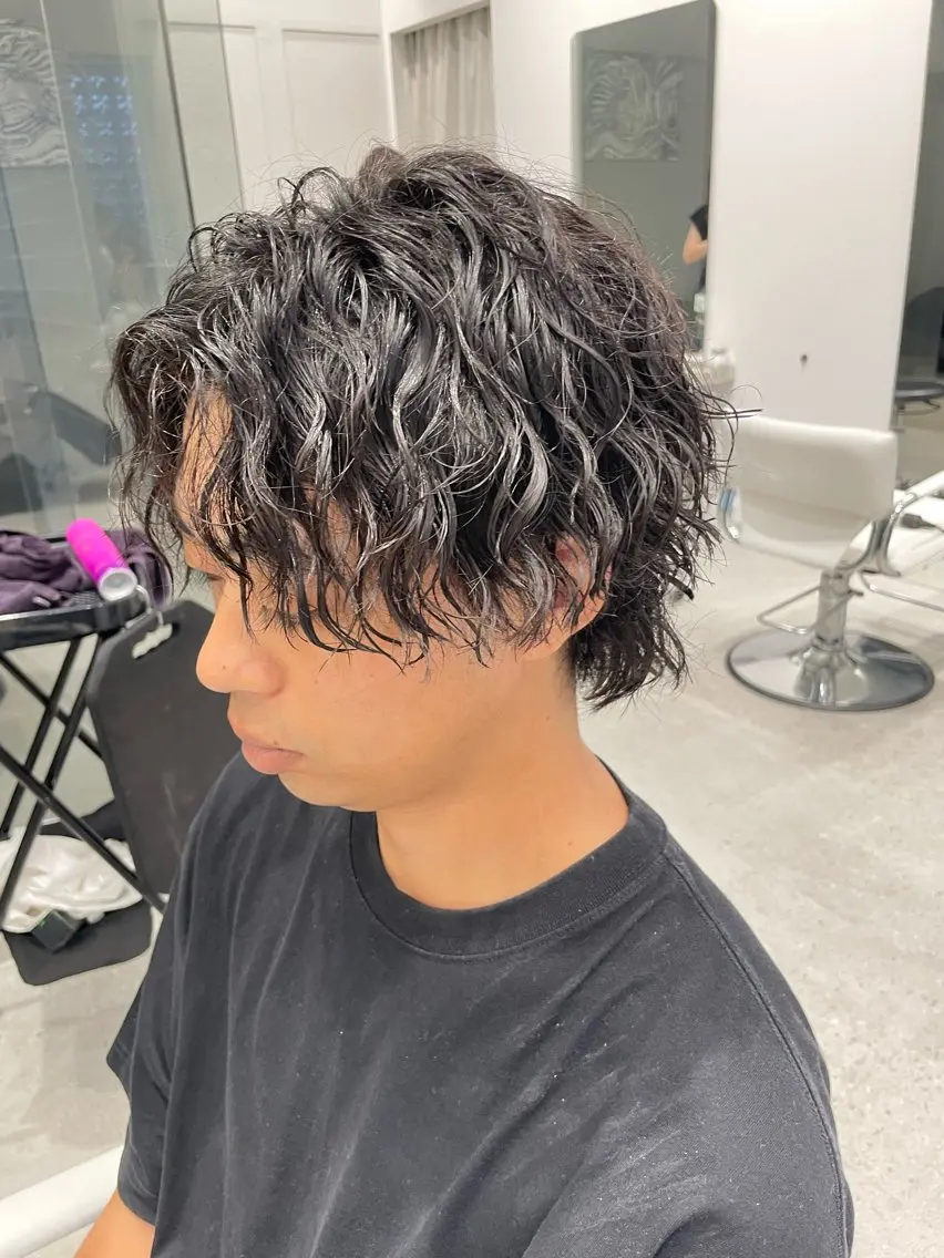 パーマ メンズ 無料ショートモデル 募集中❗️秋山ひらいのヘアスタイル