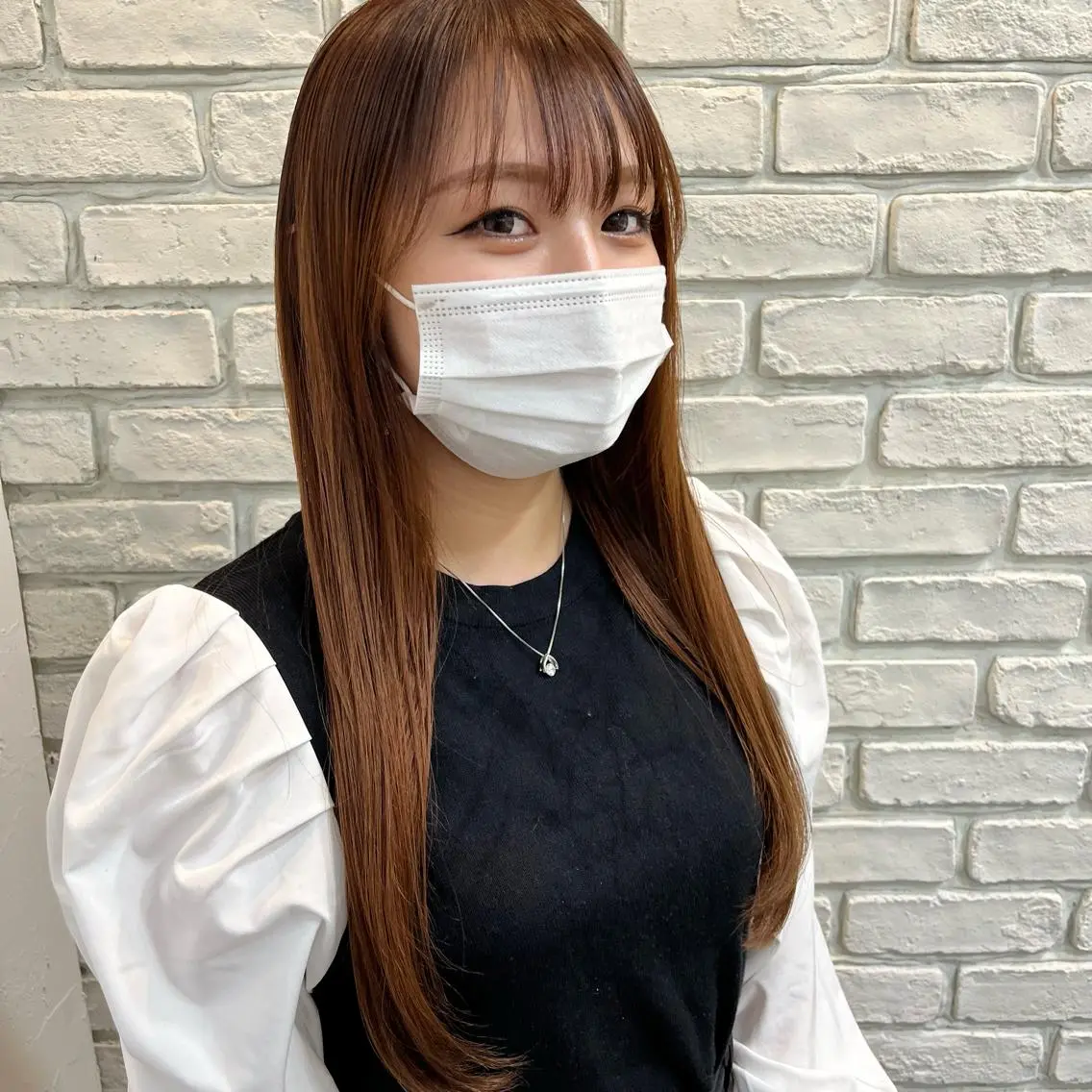 ロング カラー ブラウンカラー オレンジ オレンジブラウン カット ヘアカラー トリートメント SOYON 🤍CHIZU🤍.のヘアスタイル