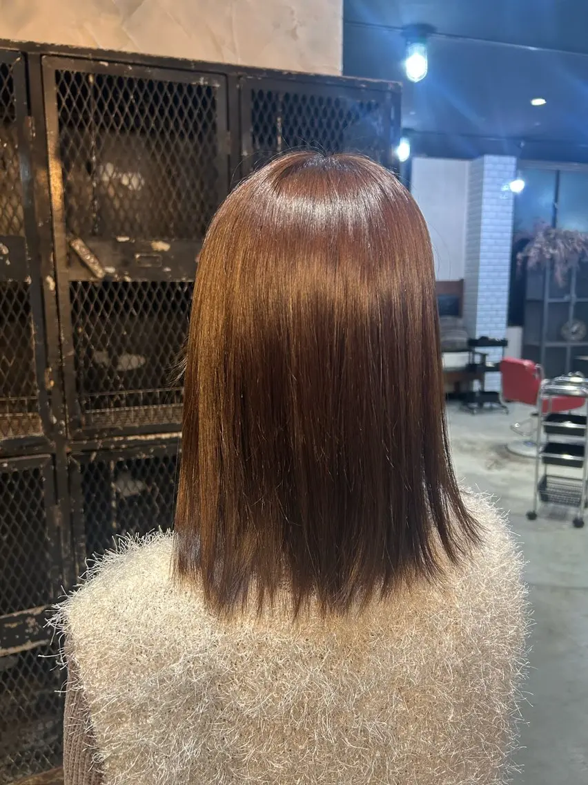 カラー ブラウンカラー モカブラウン ヘアカラー 植吉 琉月のヘアスタイル