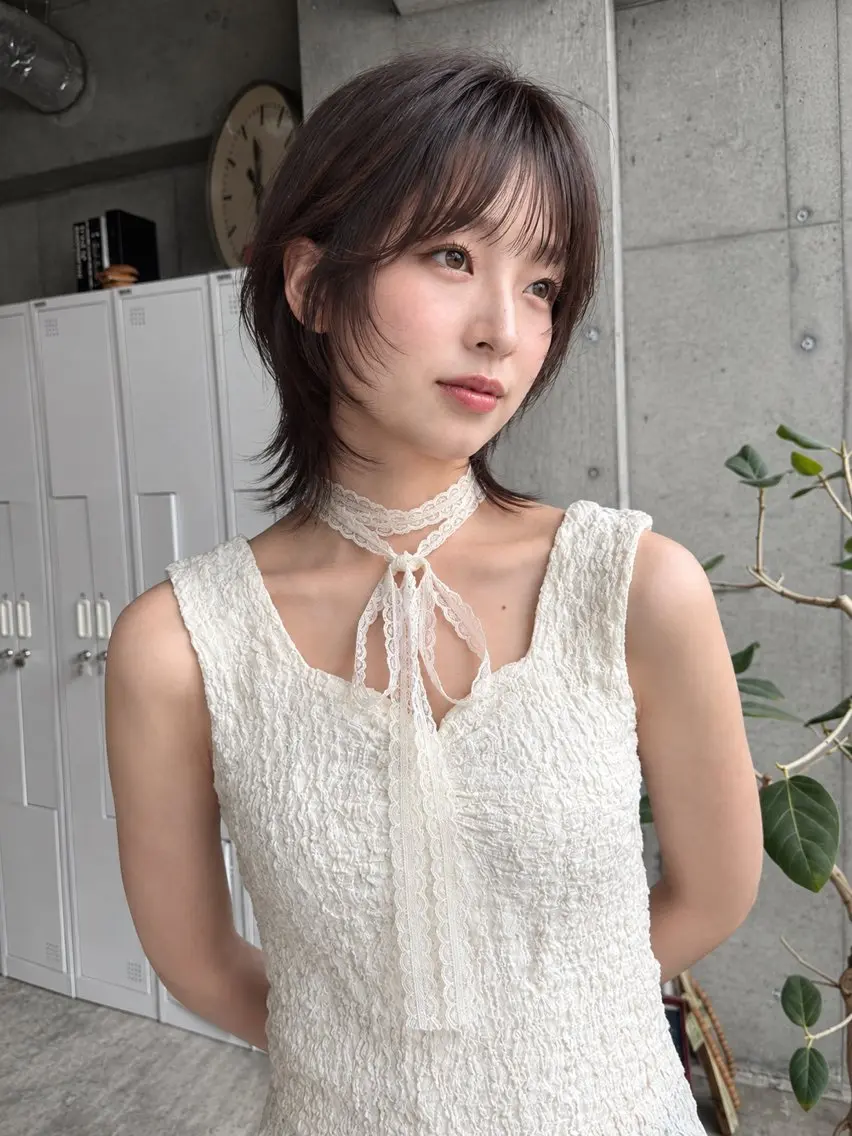 ミディアム カット ヘアカラー 縮毛矯正 トリートメント 〽️magico/ ウルフDaiki〽️のヘアスタイル