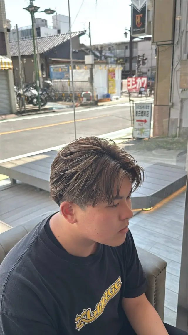 メンズ カット ヘアカラー ダブルカラー/ メンズパーマ🫧中村のヘアスタイル