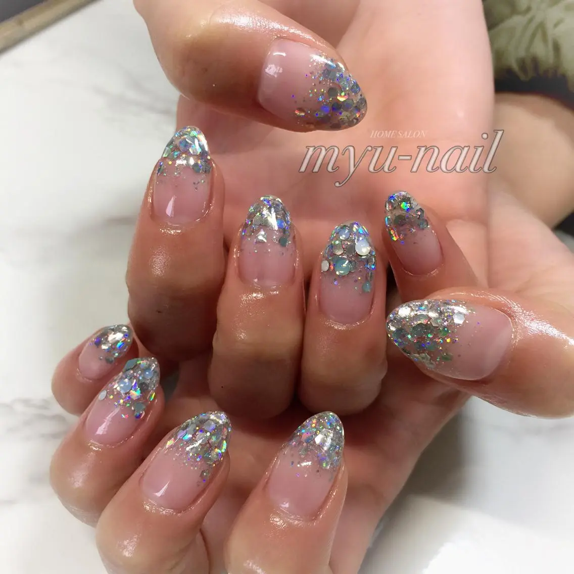 ご新規様限定✨ラメグラデーション✨アートなし✨の写真