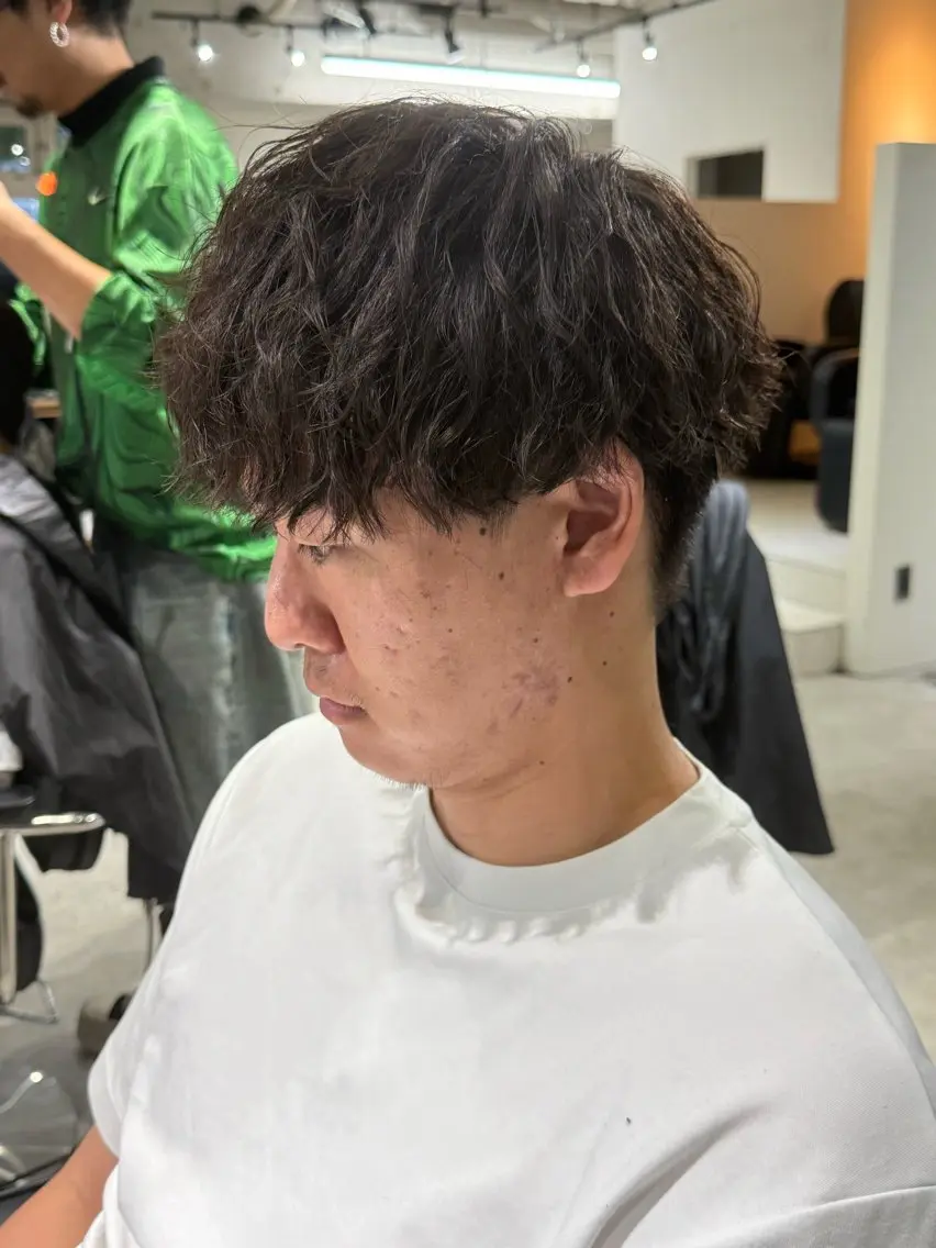 メンズ メンズパーマ カット 布施メンズ特化美容師 秋山　涼のヘアスタイル