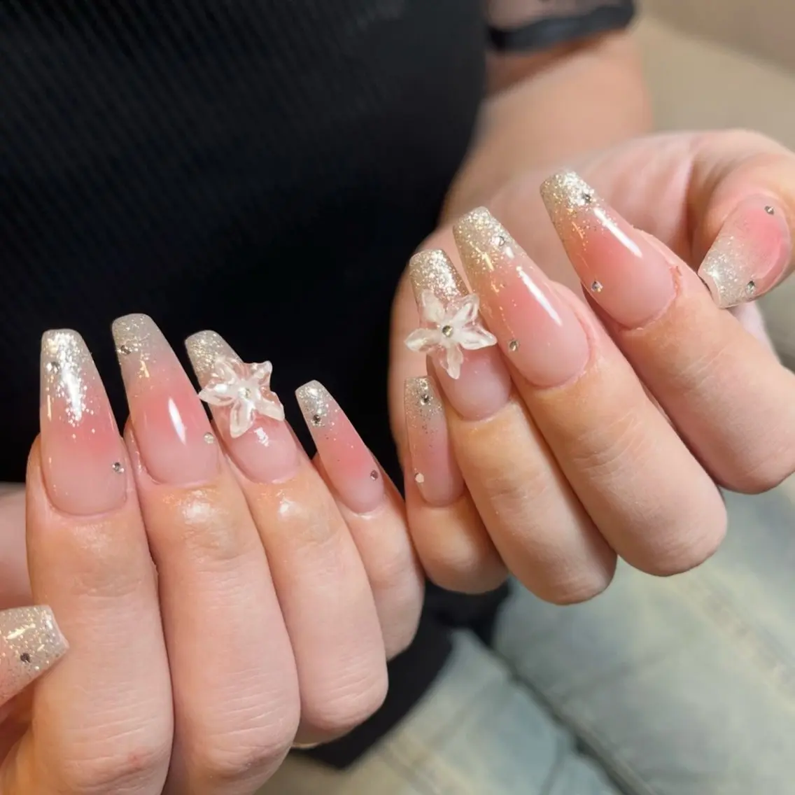 ネイル 長さ出し ジェルネイル 韓国ネイル マグネットネイル 持ち込み 💖D.d nail Gifu💖のネイルデザイン
