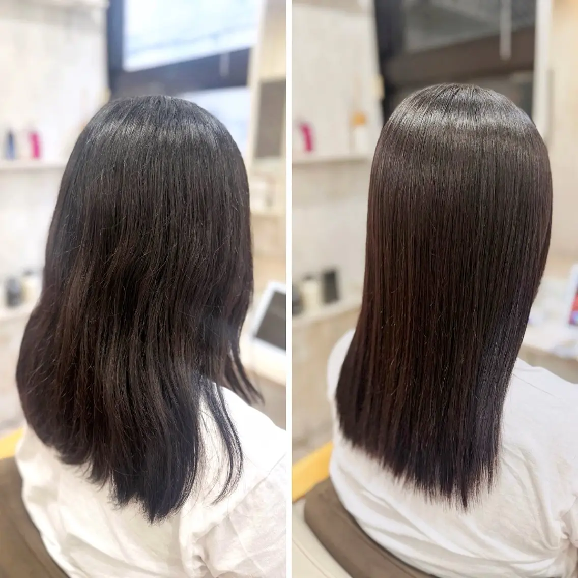セミロング 髪質改善縮毛矯正特化 高木修司のヘアスタイル