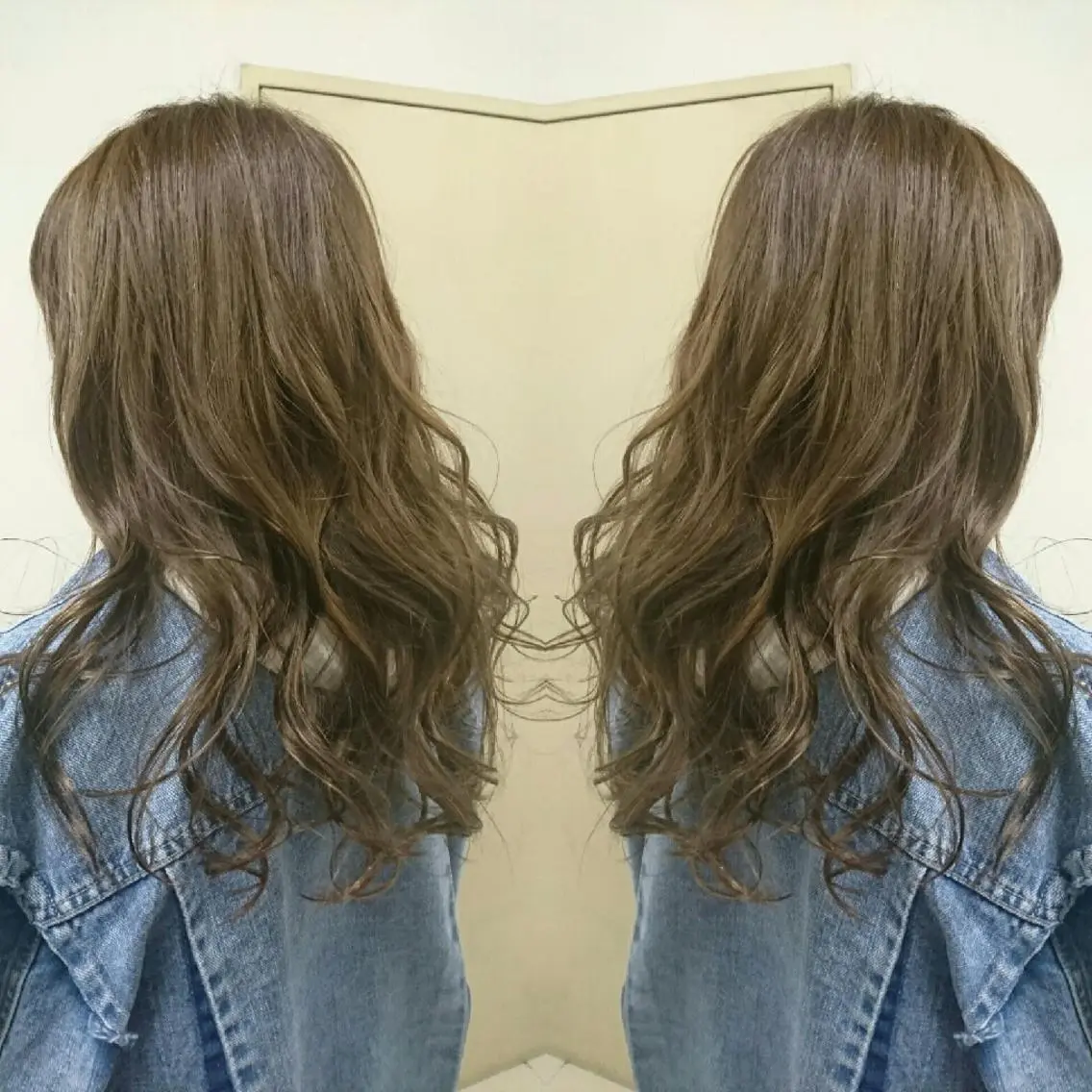 セミロング カラー グレージュ カーキグレージュ センター南 SEIJIのヘアスタイル