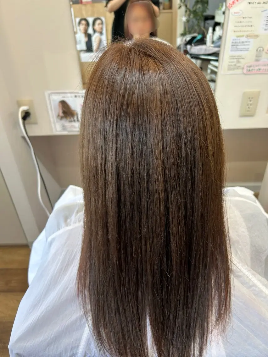 ロング ヘアカラー 縮毛矯正 中野 未来のヘアスタイル
