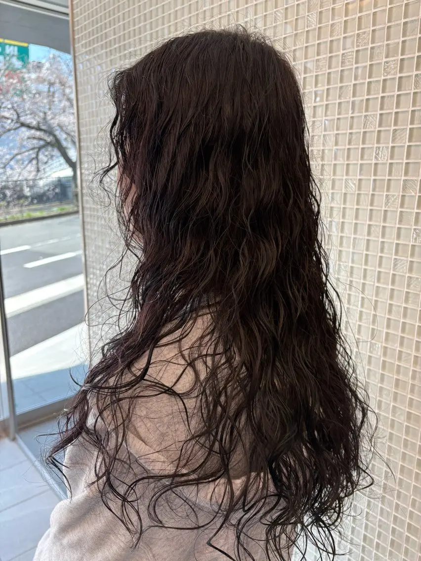 ロング カラー パーマ カット ヘアカラー パーマ トリートメント 🎀レイヤー/パーマ カラー/ai🎀のヘアスタイル