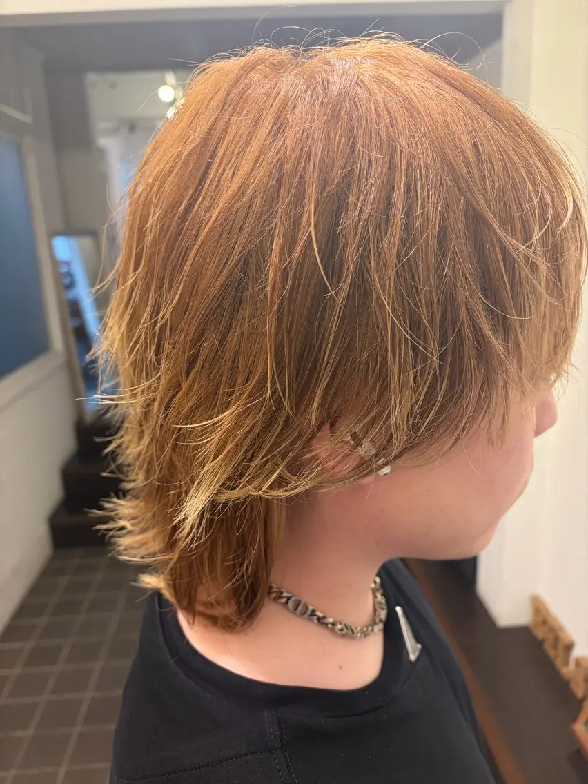 カラー メンズ メンズブリーチ ブリーチ 安藤 航佑のヘアスタイル