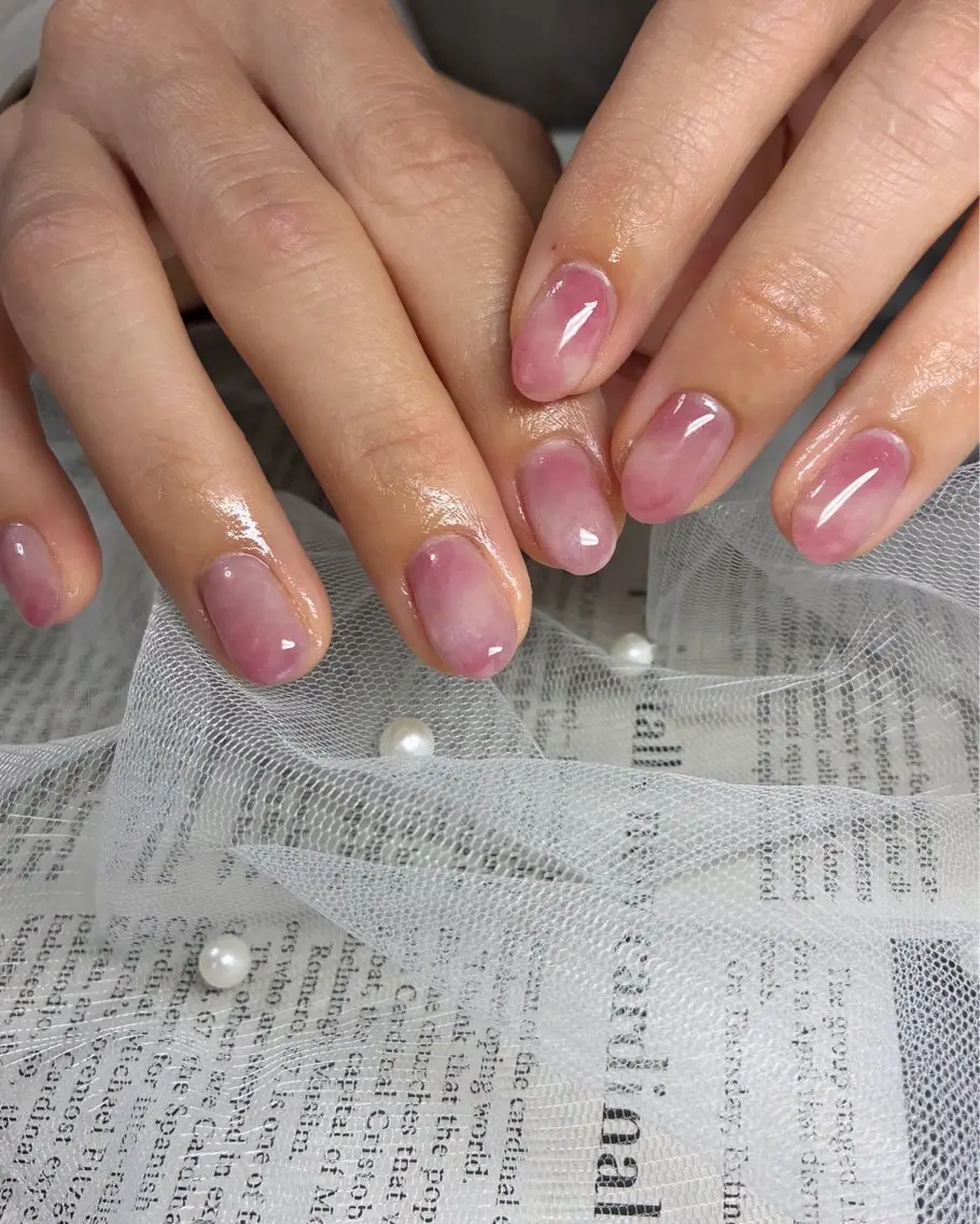 ネイル ニュアンスネイル 春ネイル shiki_nail 🪐のネイルデザイン