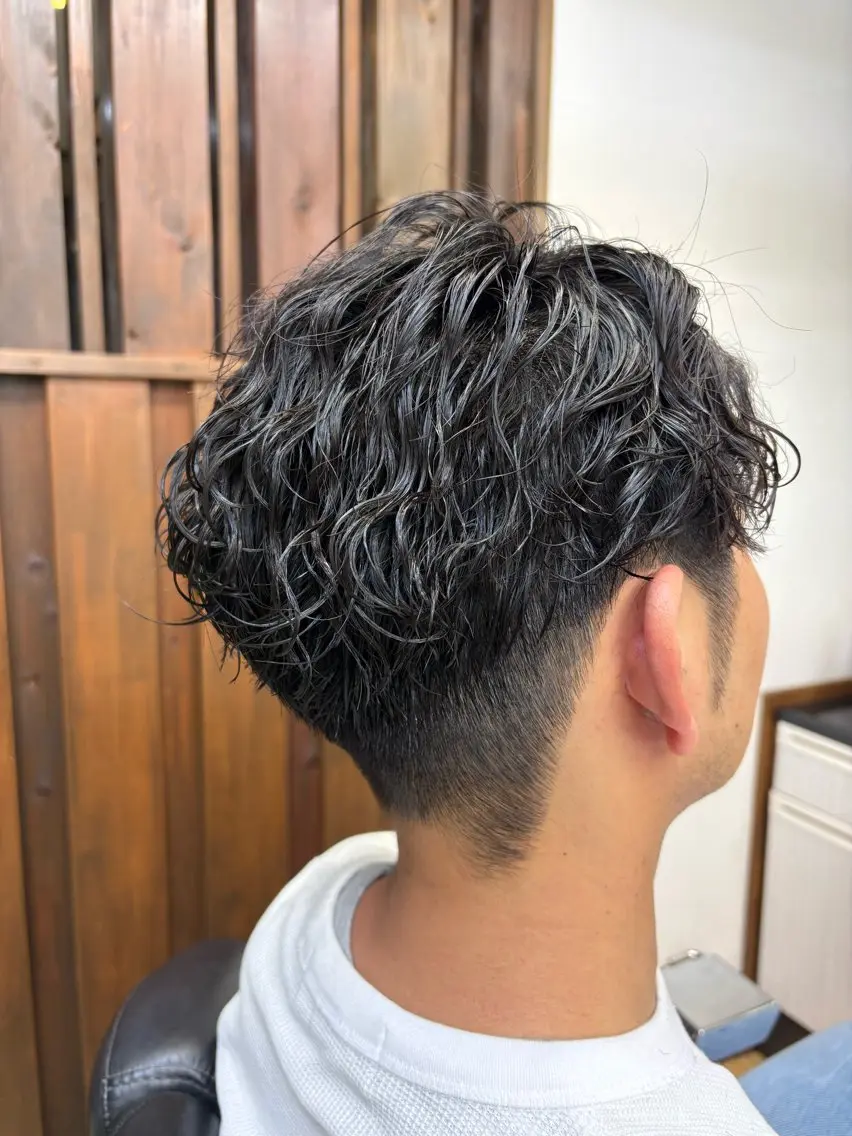 ミディアム メンズ カット パーマ LeR /メンズ /サーフカール/ルクのヘアスタイル