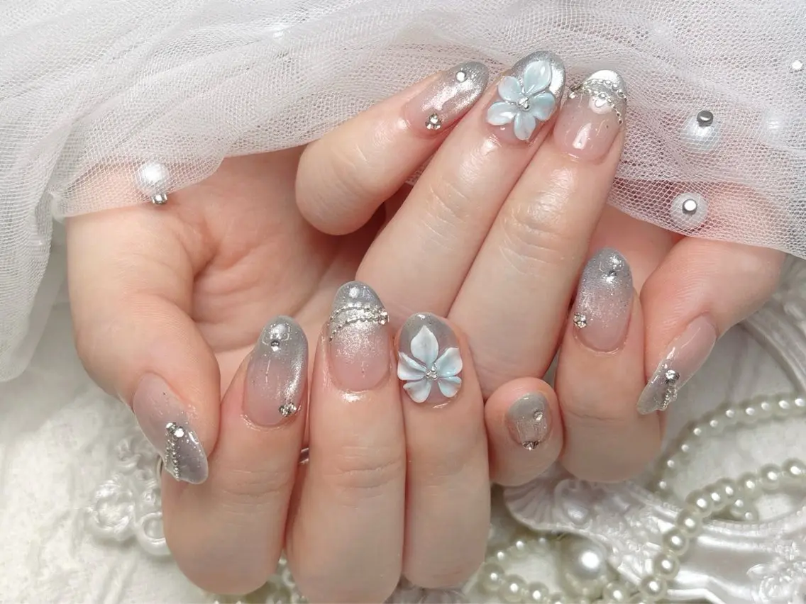 ネイル ジェルネイル 韓国ネイル マグネットネイル 持ち込み ワンカラーネイル ハンドネイル アールワン NAIL SALONのネイルデザイン