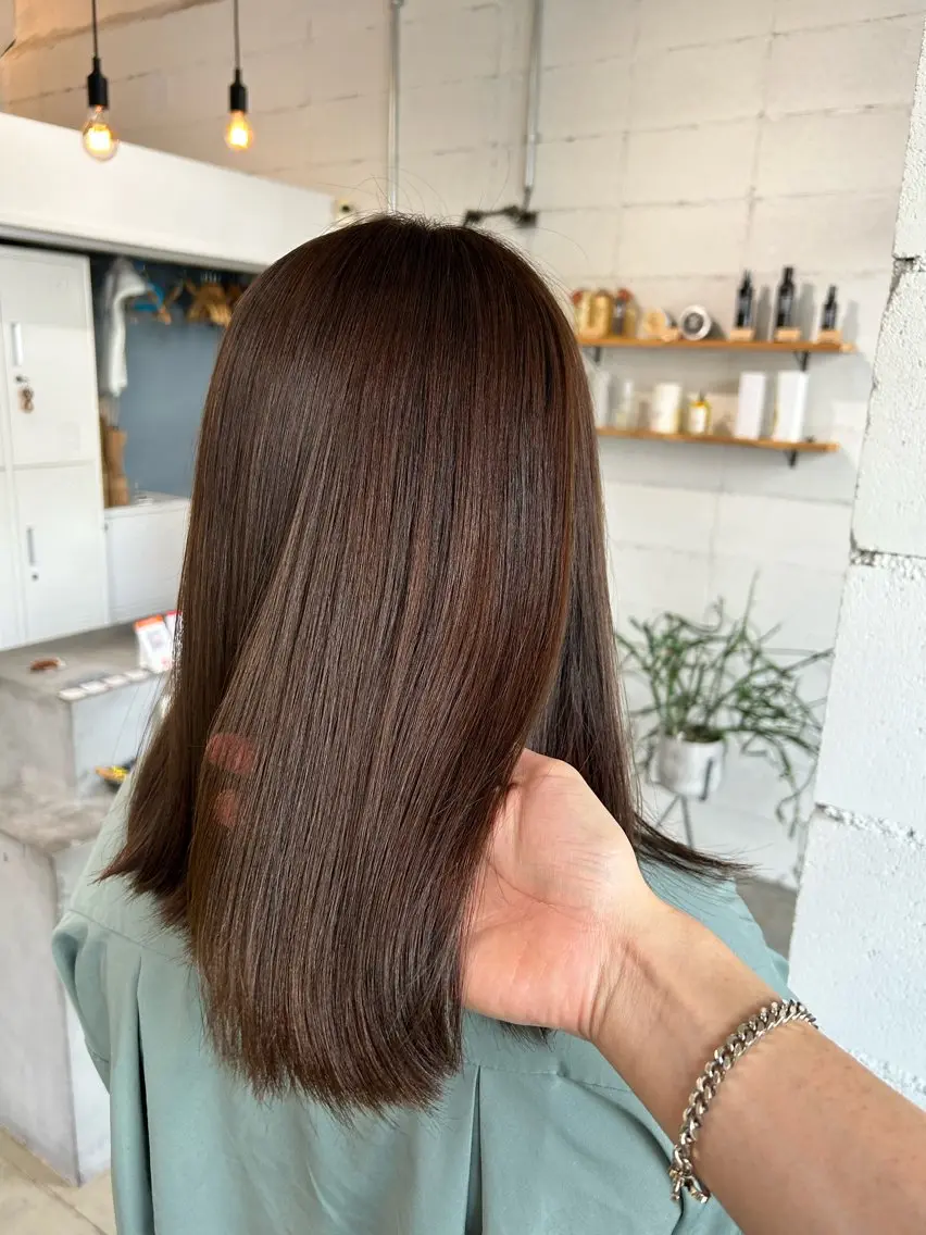ミディアム 1回で綺麗になる 髪質改善 小山光のヘアスタイル