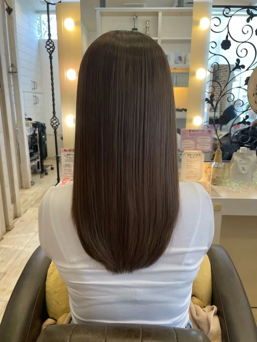 ロング パーマ トリートメント ストレートパーマ 東恩納 誠のヘアスタイル