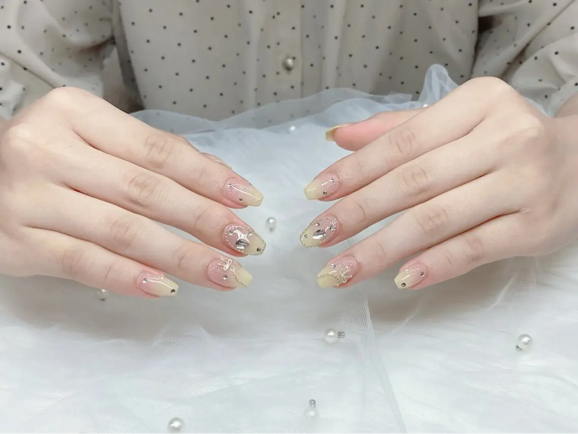 ネイル ガーリー 韓国ネイル ピンク リボン ワンホンネイル ハンドネイル GOHOUBI Nail 心斎橋店のネイルデザイン