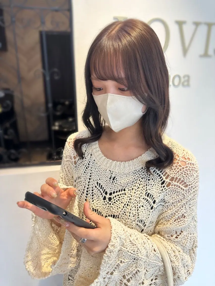セミロング カラー グレージュ オリーブグレージュ オリーブグレー Rio🎀ブリーチ なし透明感♡顔周り♡のヘアスタイル