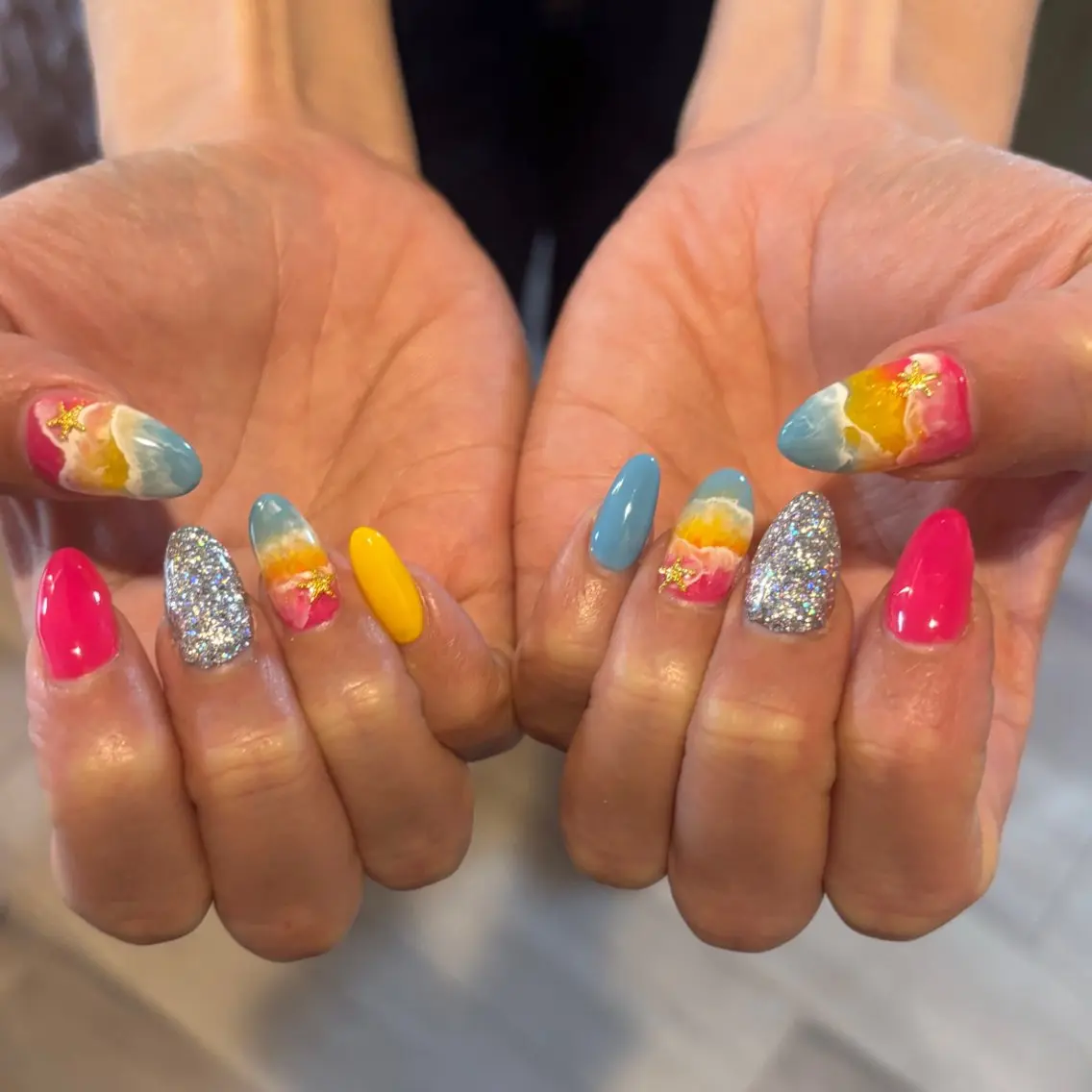 セミロング ハンドネイル Conjunim MAMI🎀✨のネイルデザイン