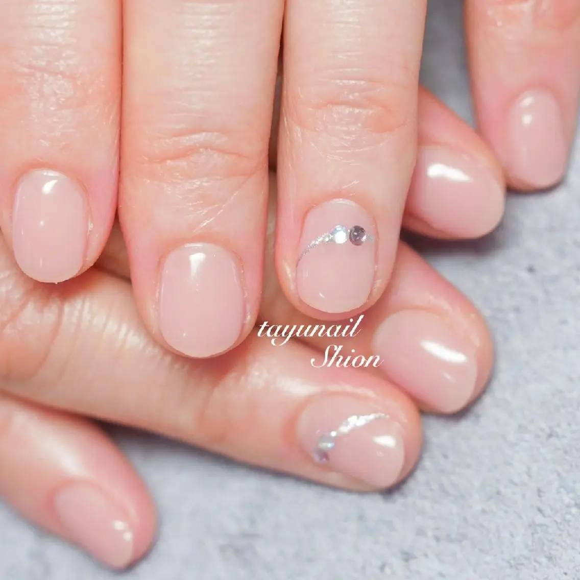 ネイル アートネイル ブルー ジェルネイル パラジェル ピンク ネイルサロン 【たゆnail】のネイルデザイン