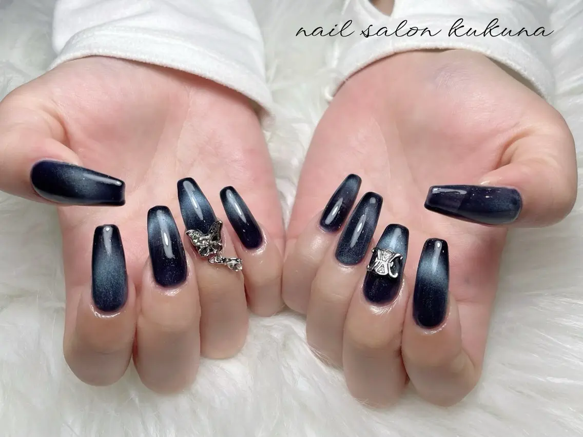 ネイル 長さ出し マグネットネイル ワンホン/韓国 nail 大阪アメ村のネイルデザイン