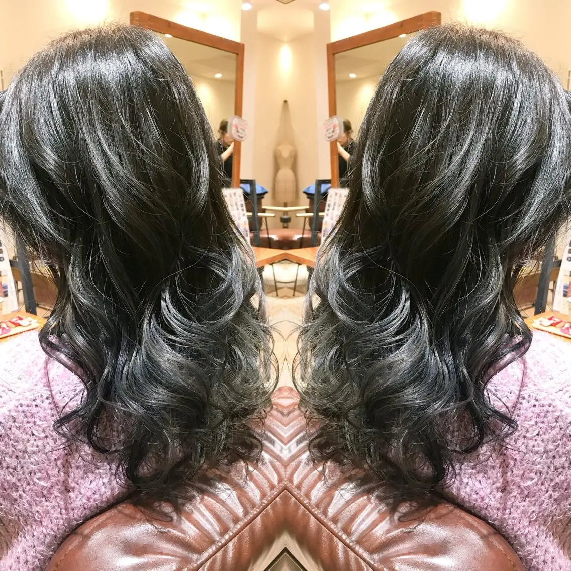 ロング カラー ヘアアレンジ シールエクステ⭐️ オオミタクヤのヘアスタイル