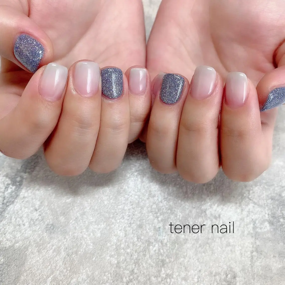 ネイル フラッシュネイル グラデーション ラメ(グリッター) テネルネイル tener nailのネイルデザイン