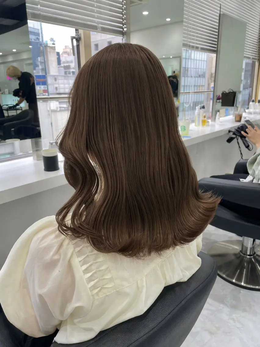 ロング カラー ヘアカラー トリートメント ヘッドスパ y2k✩︎⡱レイヤー ウルフ/オリーブ🍀のヘアスタイル