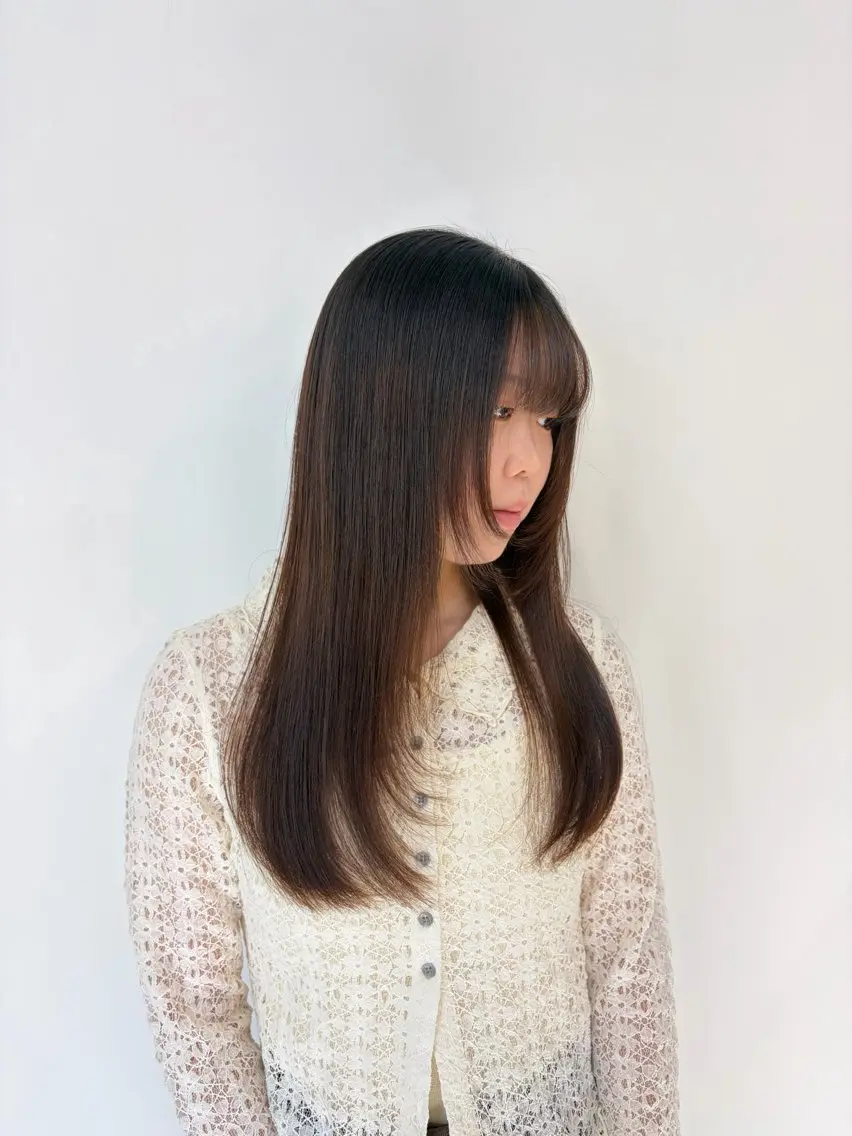 ロング 縮毛矯正 縮毛矯正 🍒tsukimi .SUI🍒艶カラーのヘアスタイル