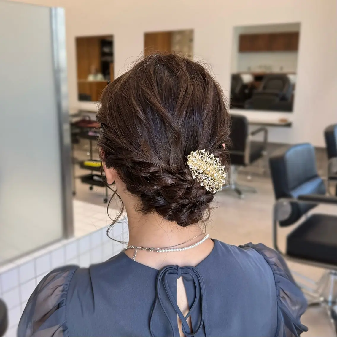 ミディアム カラー ヘアアレンジ 縮毛矯正+モテカラー 🎀✨MIHOのヘアスタイル