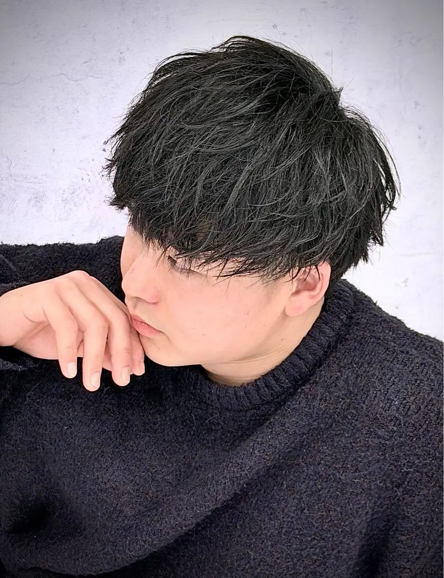 パーマ メンズ ダウンパーマ メンズパーマ カット 縮毛矯正 鈴木 将輝のヘアスタイル