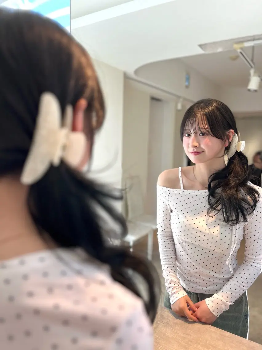 セミロング トリートメント カット ヘアカラー トリートメント ♥️褒められ艶髪× 髪質改善/佑珠♥️のヘアスタイル
