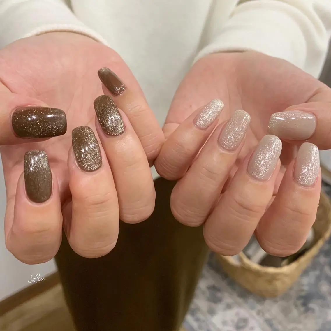 ネイル ジェルネイル マグネットネイル パラジェル ソフトジェル Léa nailのネイルデザイン