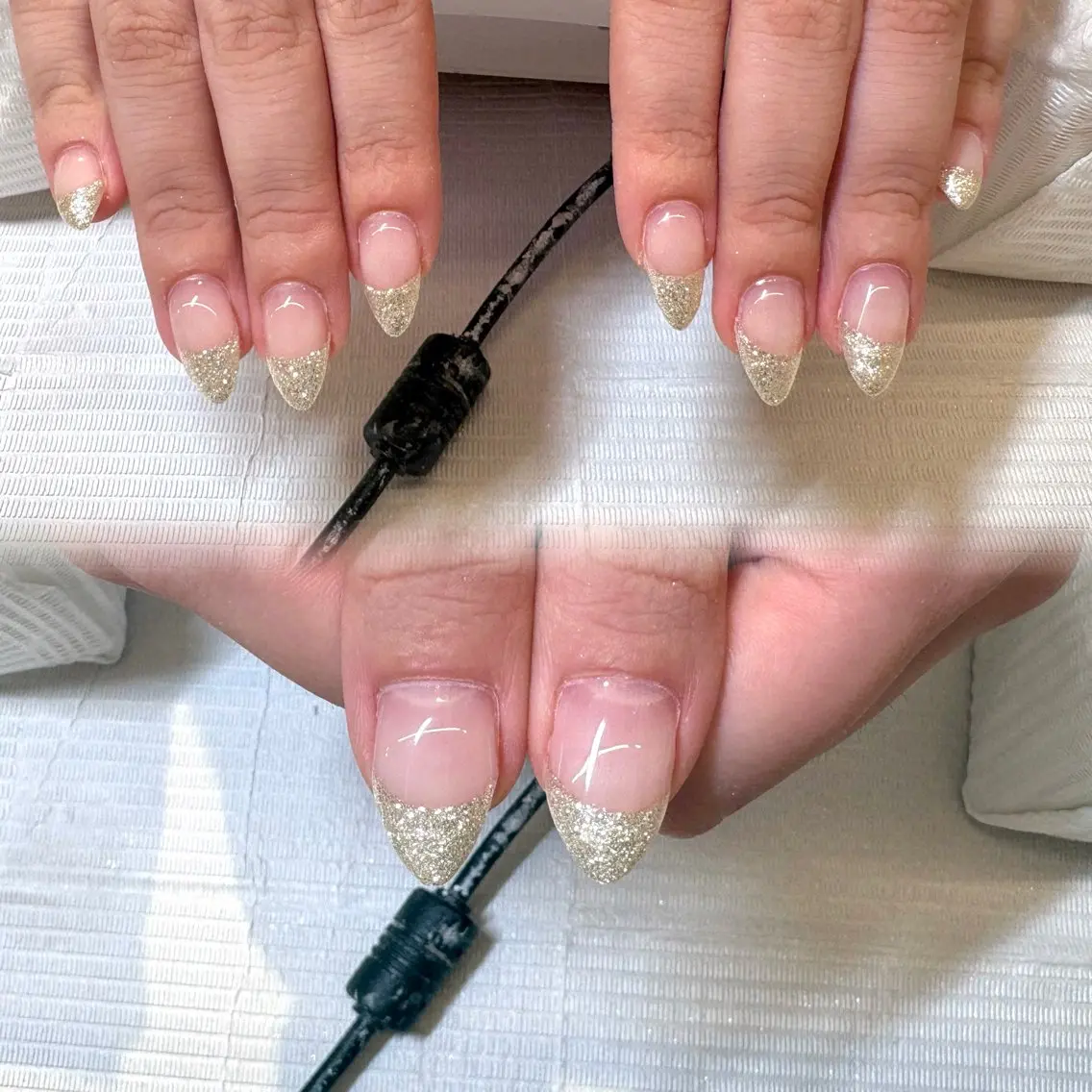 【オフありのみ】ラメフレンチ💅技術向上のためモデル募集⭐️の写真