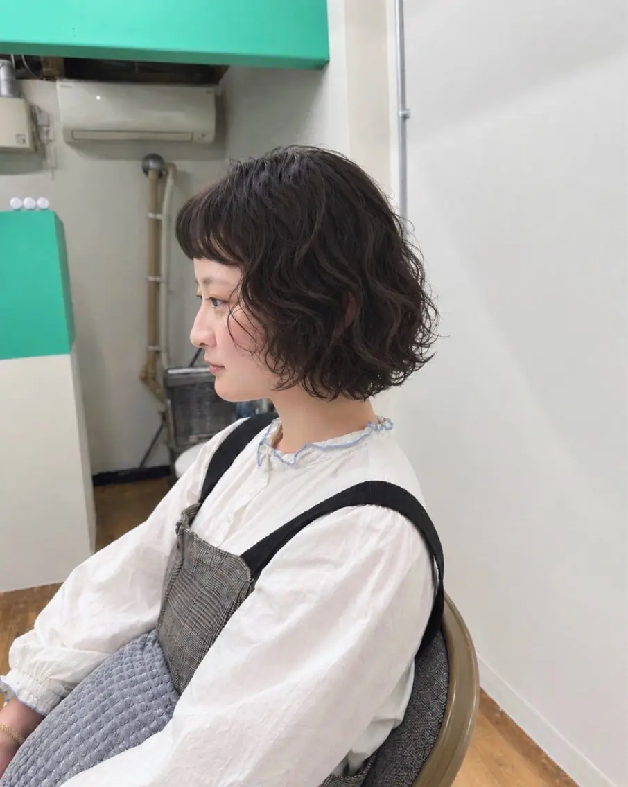 ショート パーマ 円山美容師|ショート メンズパーマ 村上のヘアスタイル