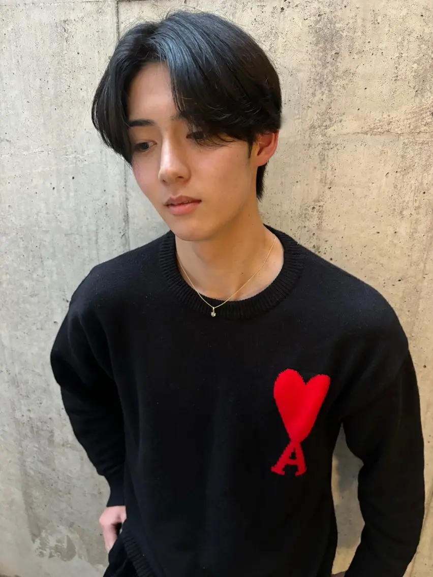 ショート ヘアアレンジ メンズ センターパート メンズ韓国風 韓国風ヘア カット 縮毛矯正 韓国ヘア💇🏼 kanonのヘアスタイル