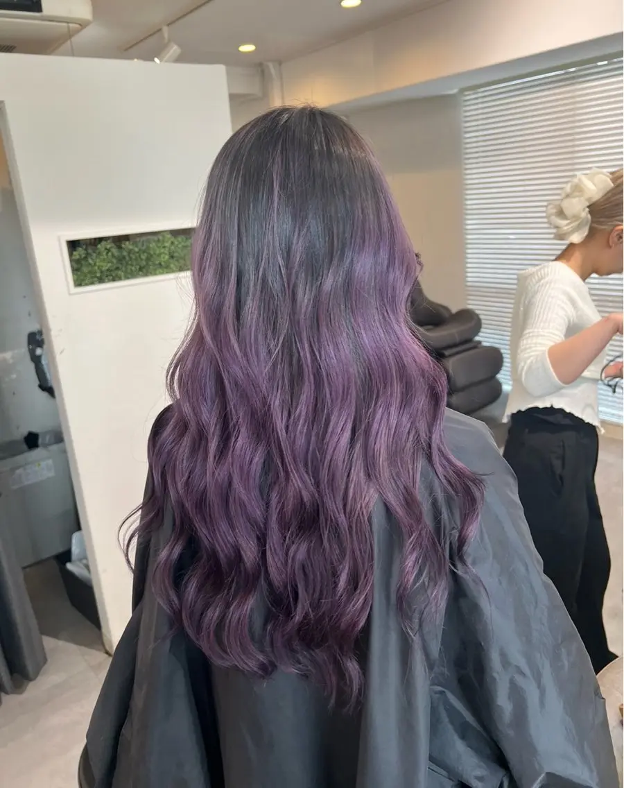 ロング カラー バレイヤージュ ラベンダーカラー レイヤーカット 指名数No.1 /NAOYAのヘアスタイル
