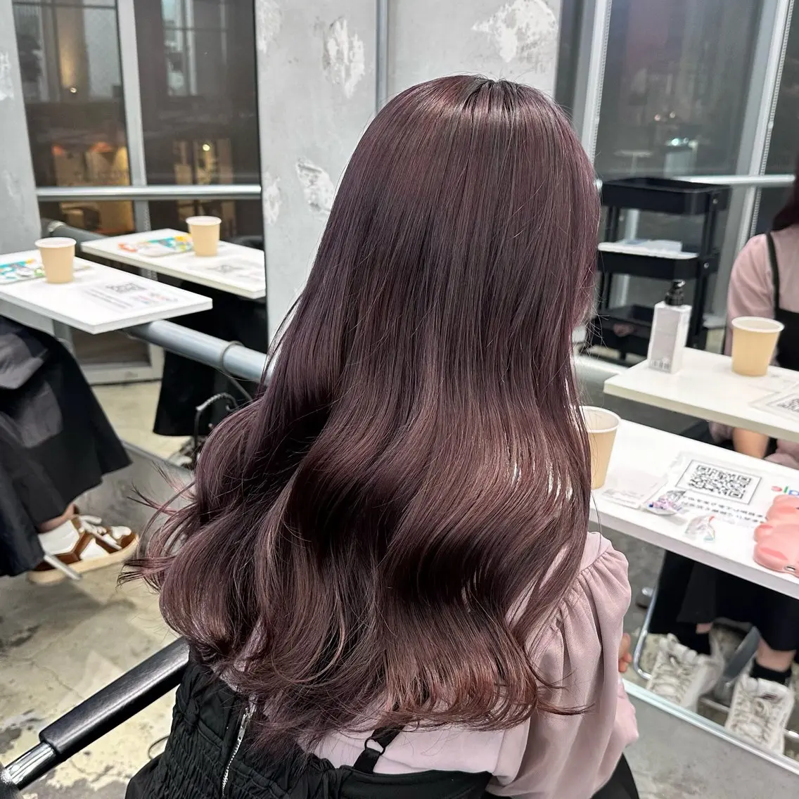 セミロング カラー ヘアアレンジ ブラウンカラー チョコレートブラウン ラベンダーカラー 🎀モテ暖色× エクステ🎀あかりのヘアスタイル