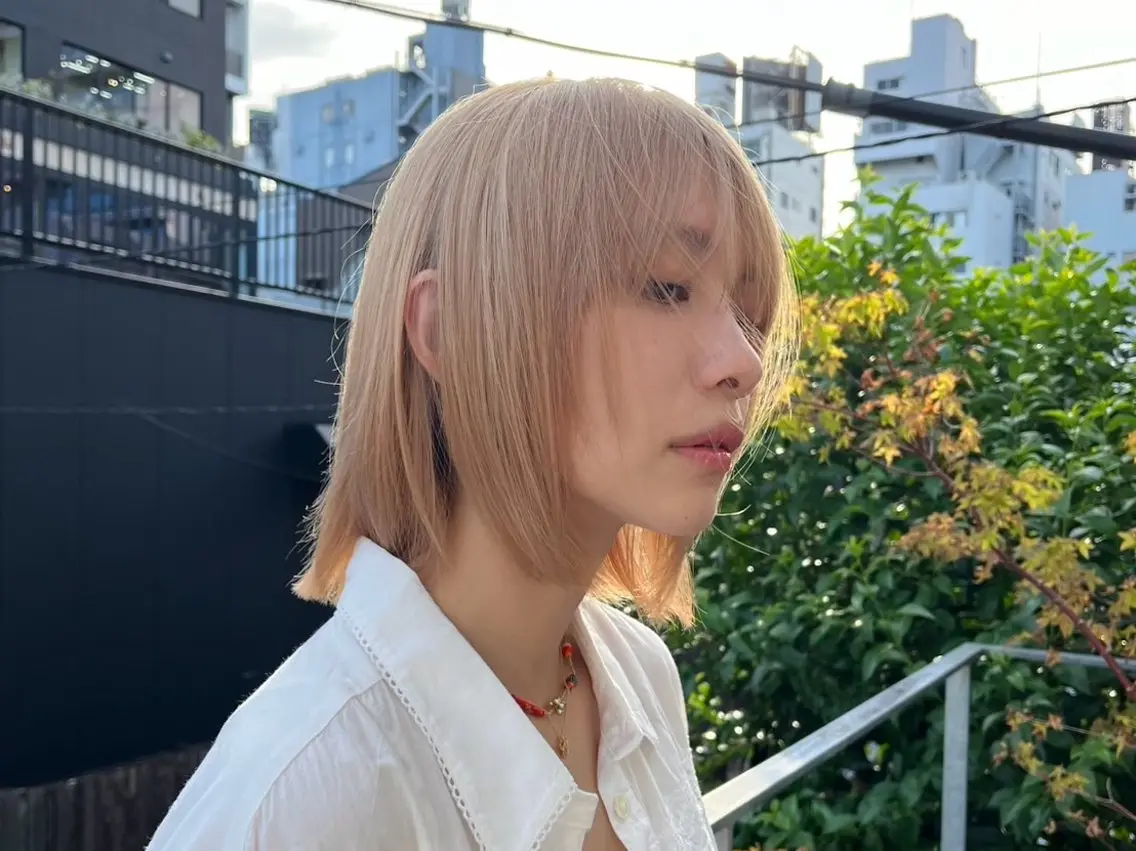 ミディアム カラー ヘアカラー ダブルカラー/ ケアブリーチ/クニトのヘアスタイル