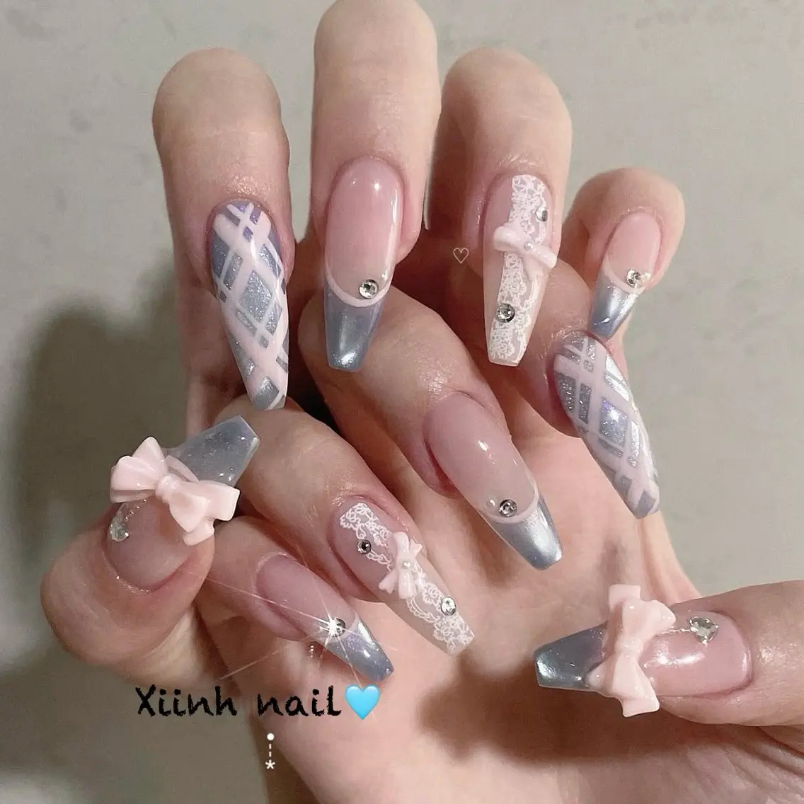 ネイル チークネイル 桜ネイル フットネイル フレンチネイル ジェルネイル XIINH NAIL SALONのネイルデザイン