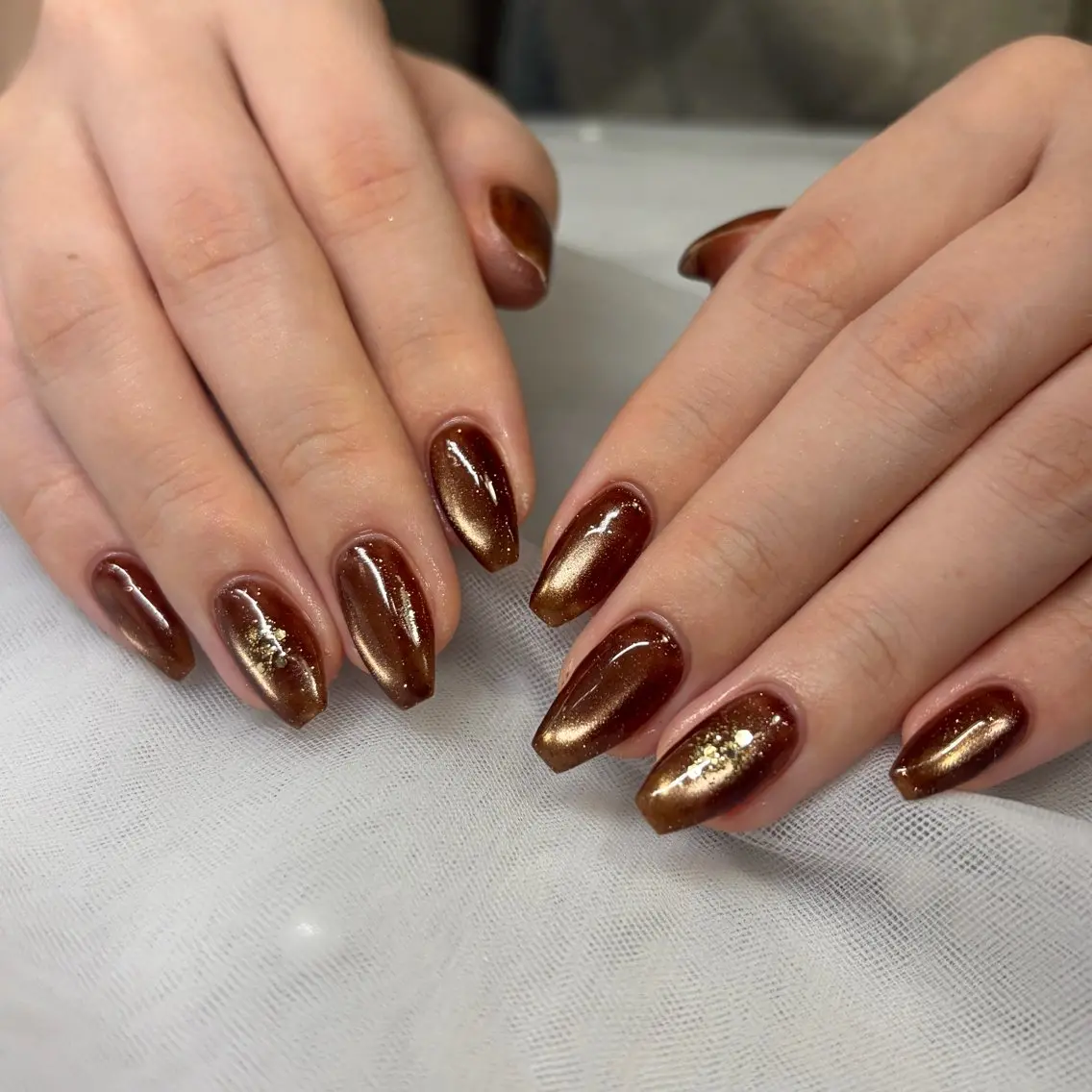 ネイル ブラウン ハンドネイル Crea IBUKIのネイルデザイン