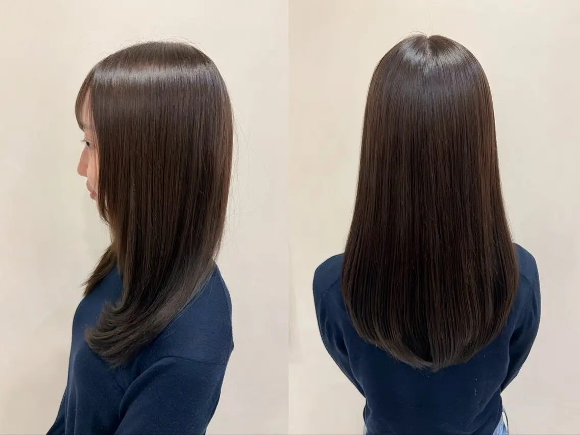ロング パーマ 縮毛矯正 イーストハムネオ高木 亮人🌿のヘアスタイル