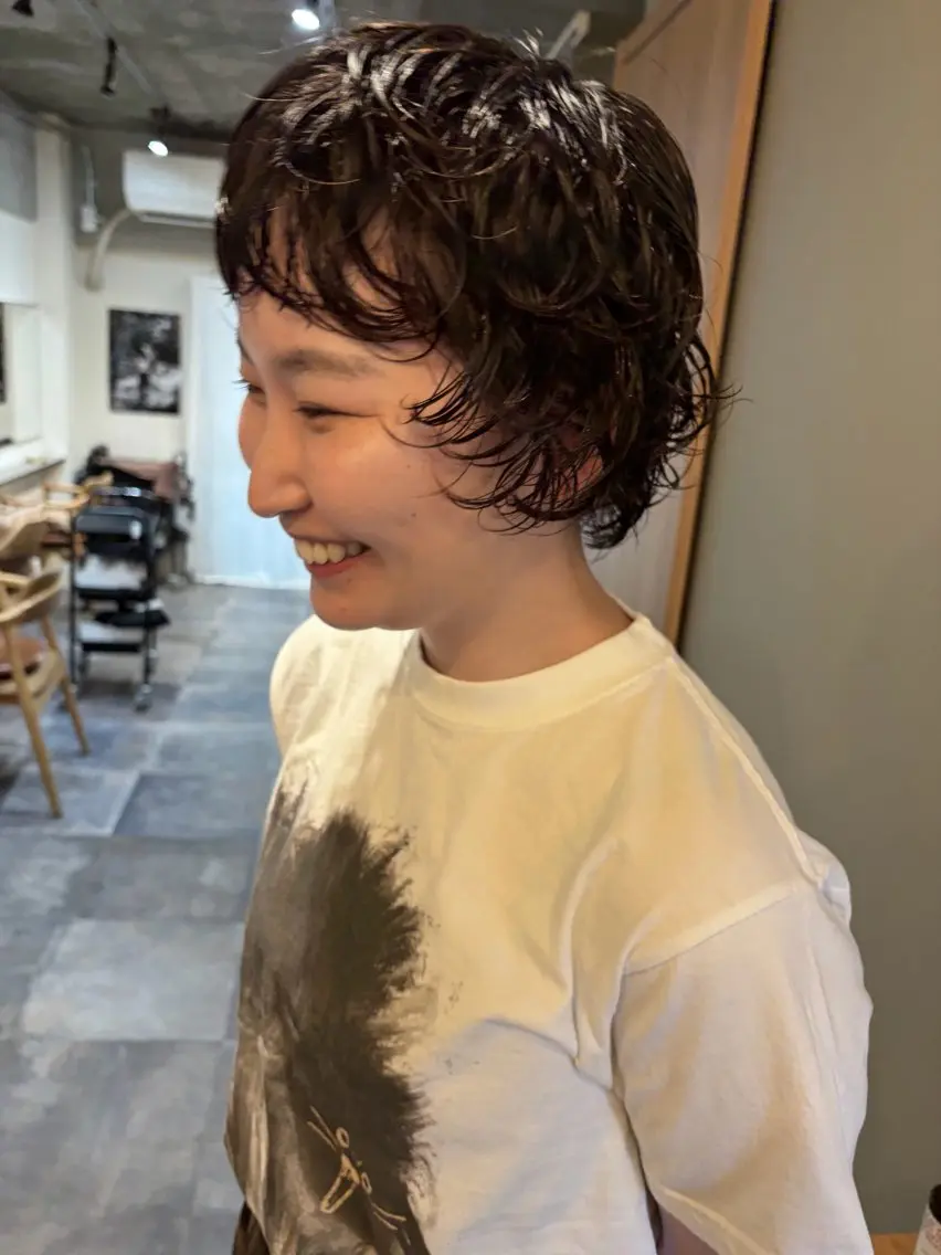 ショート パーマ 土川 陽菜のヘアスタイル