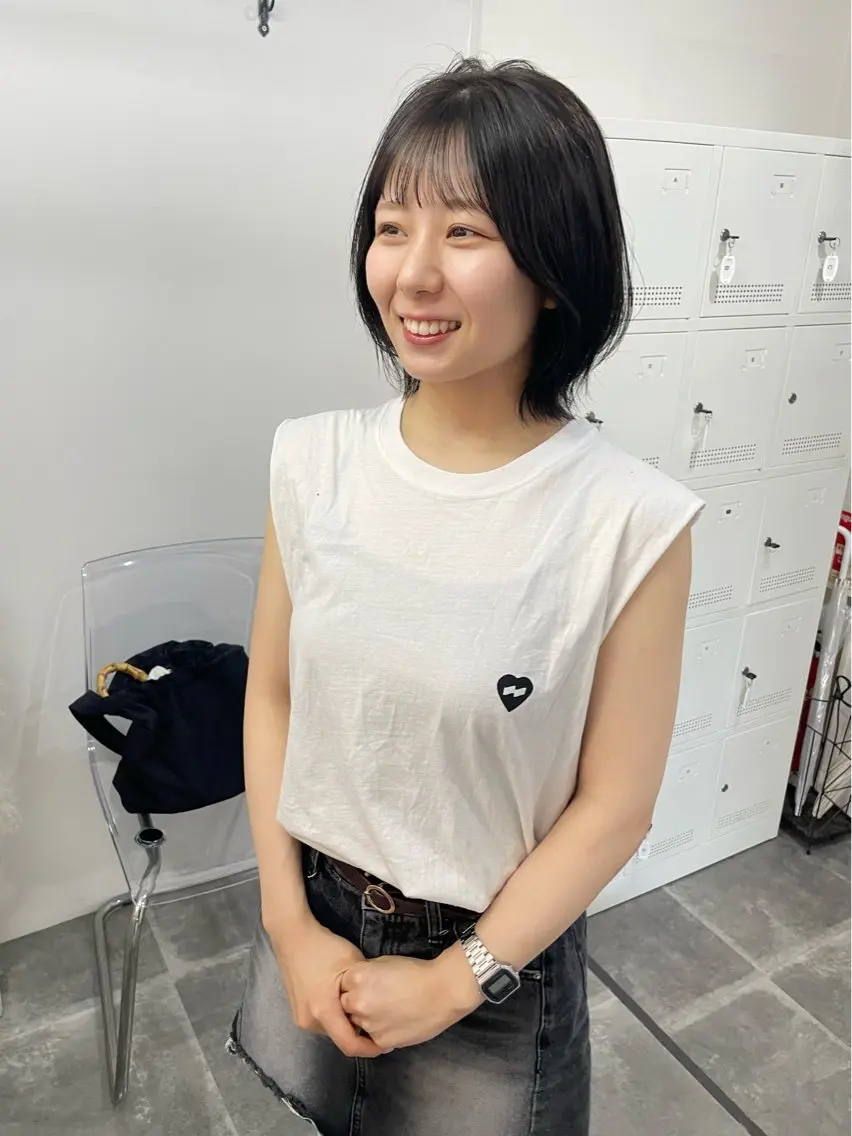 ミディアム ボブ くびれヘア 細山田 りゅうせいのヘアスタイル