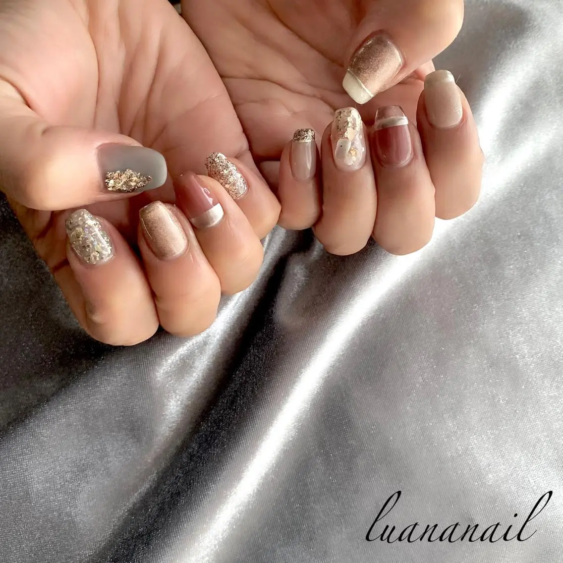 ネイル ニュアンスネイル ショートネイル luana nailのネイルデザイン